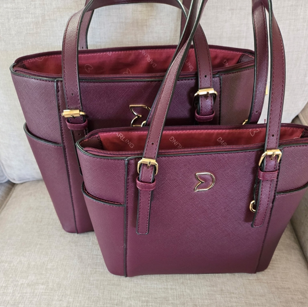 Darling Maroon Tote Bag Set